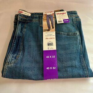 Wrangler Men's Jeans Size 40X32 Blue Free To Stretch Regular Fit Casual (NEW)